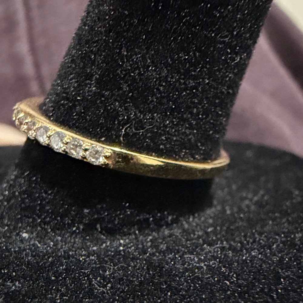 1/5 CTW Lab-Grown Diamond Band in Sterling Silver with 18K Gold Plate Whimly - Picture 2 of 5